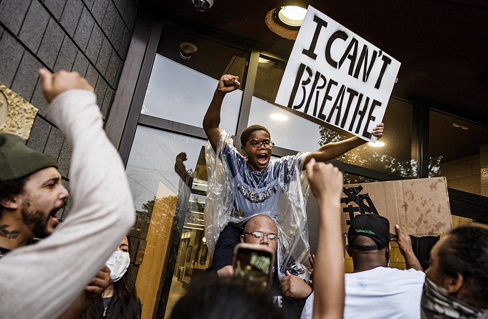 Protesterande i USA
