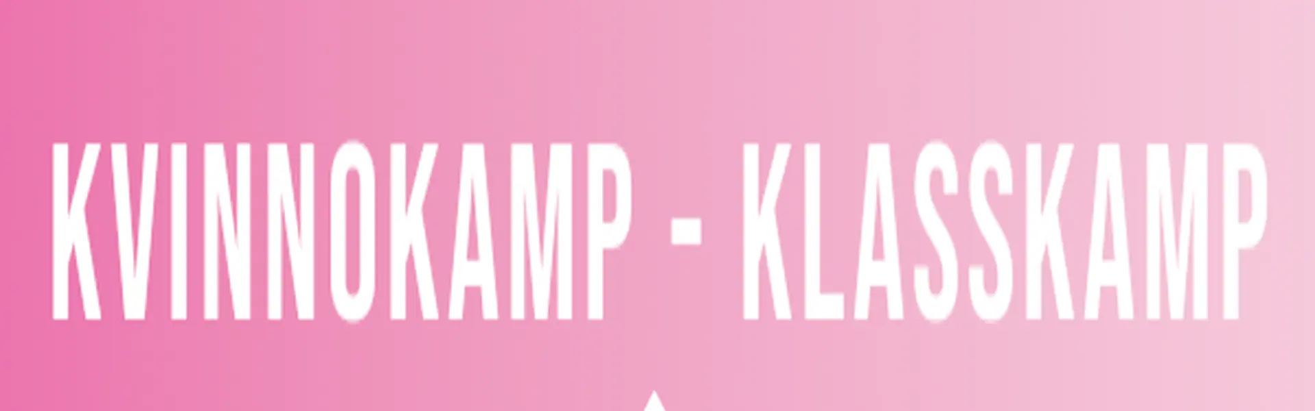 Bild med texten kvinnokamp - klasskamp