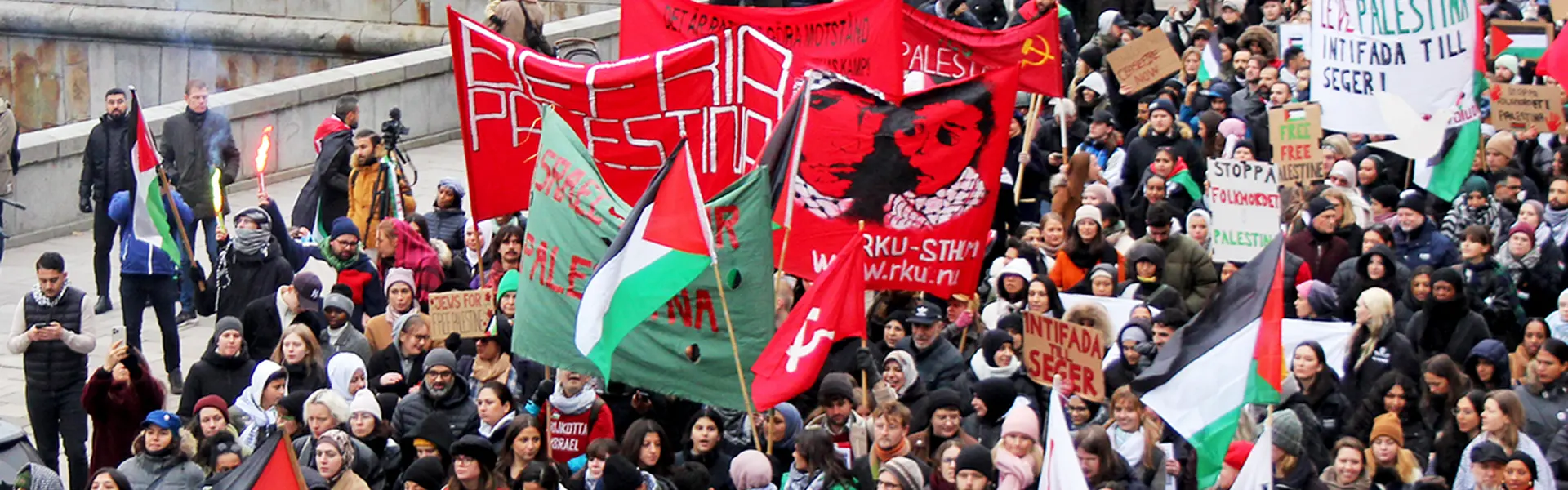Palestinademonstration i Stockholm