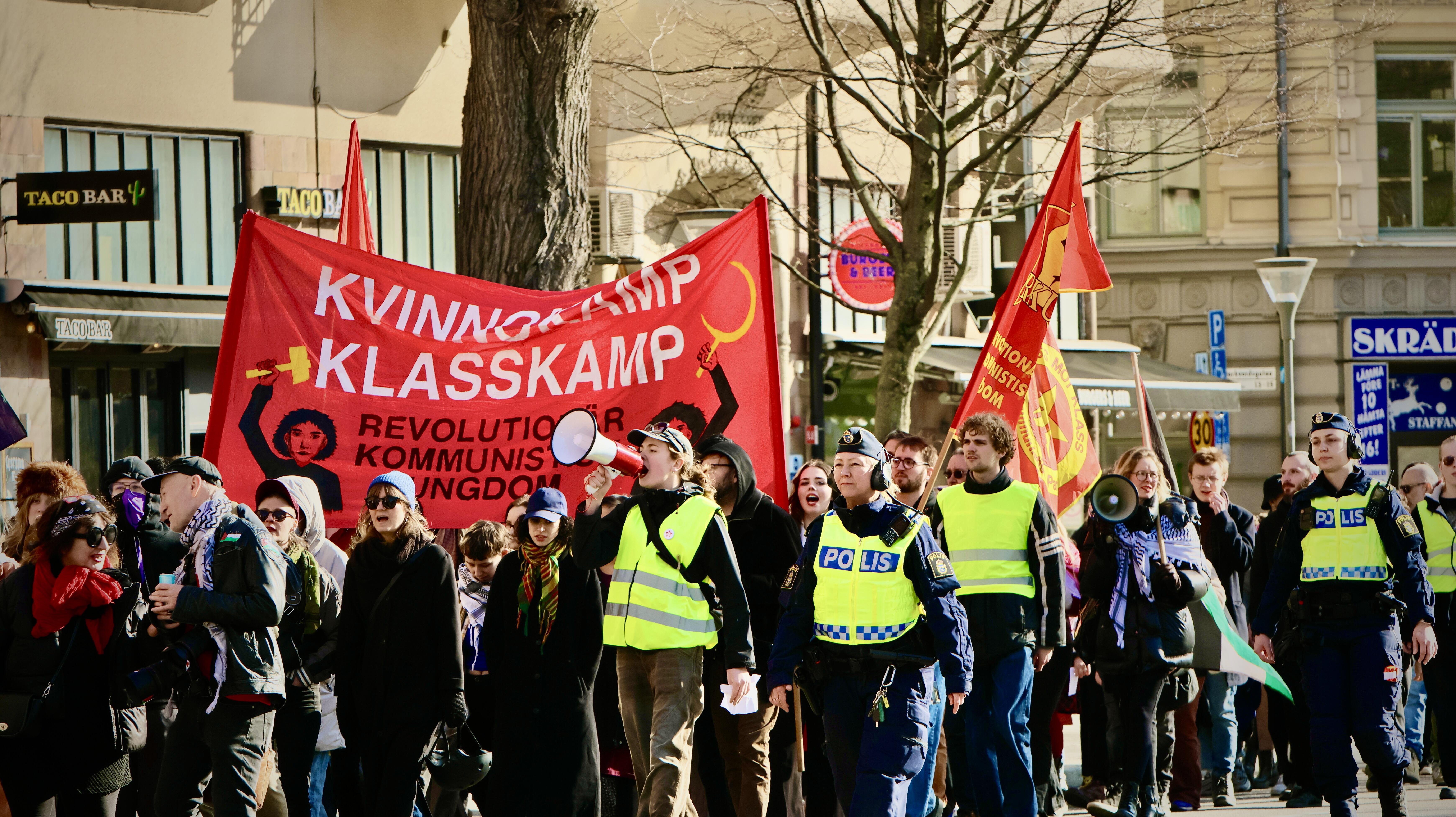 8 mars demonstration i Stockholm