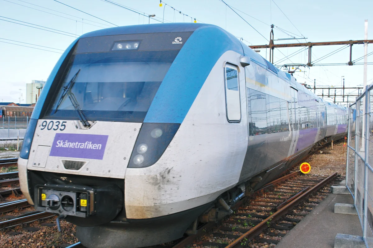 En bild p&aring; ett Sk&aring;netrafiken t&aring;g