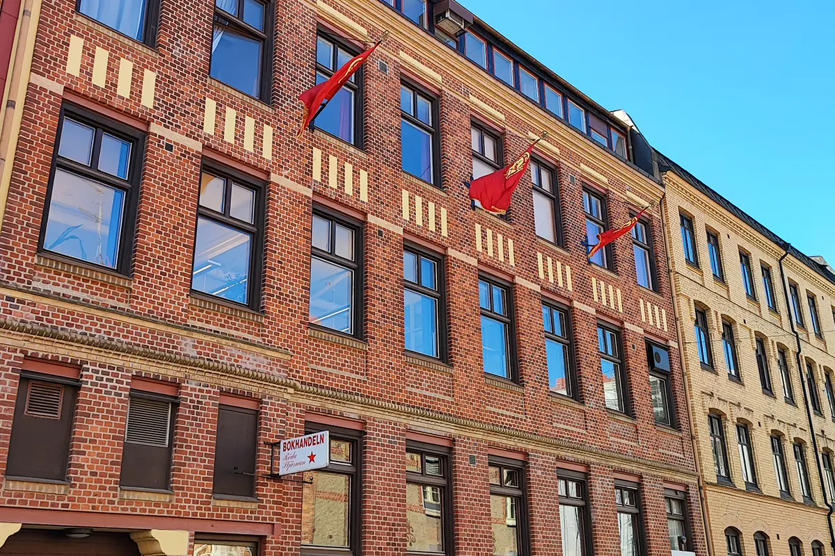 Bild p&aring; en husfasad