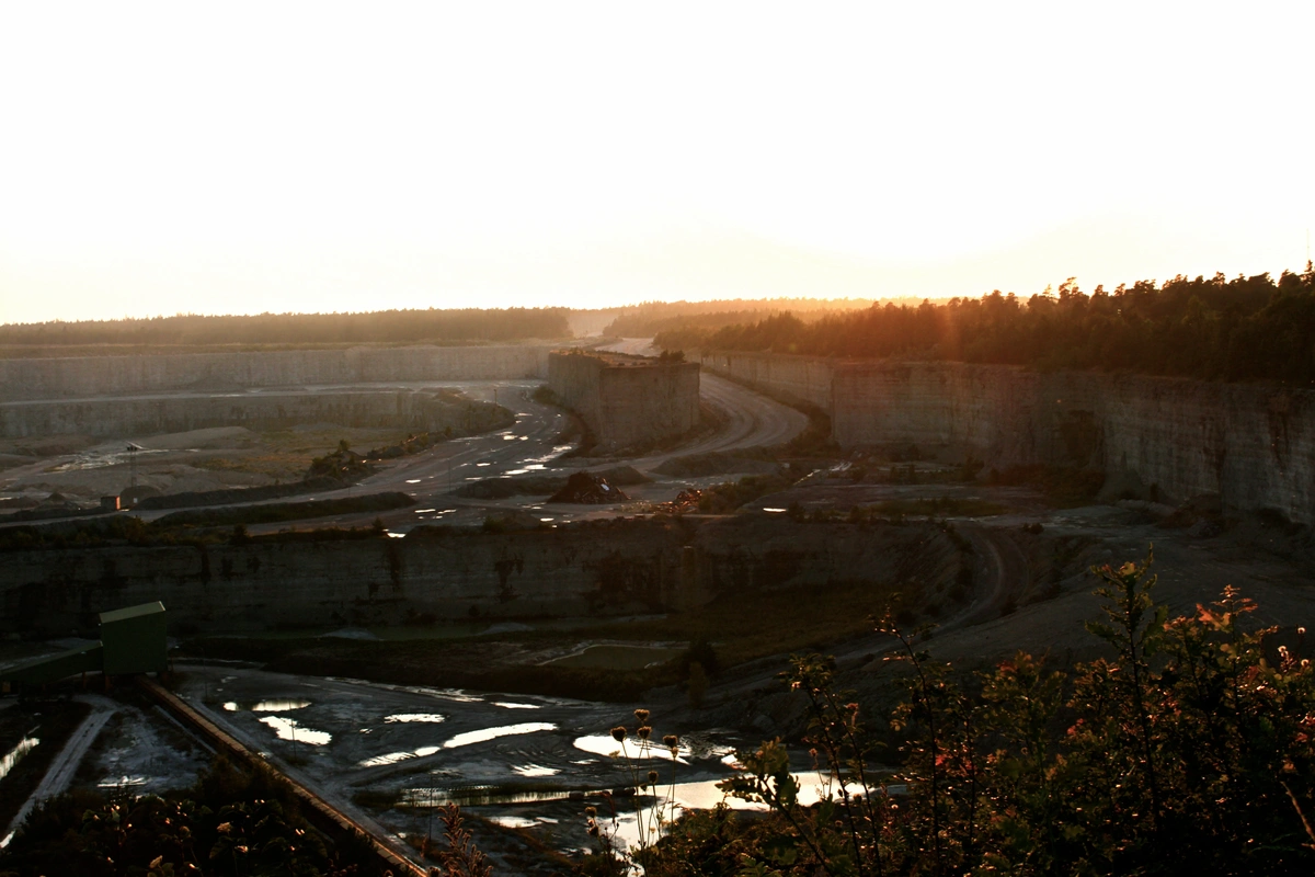 Bild p&aring; kalkbrottet i Slite p&aring; Gottland