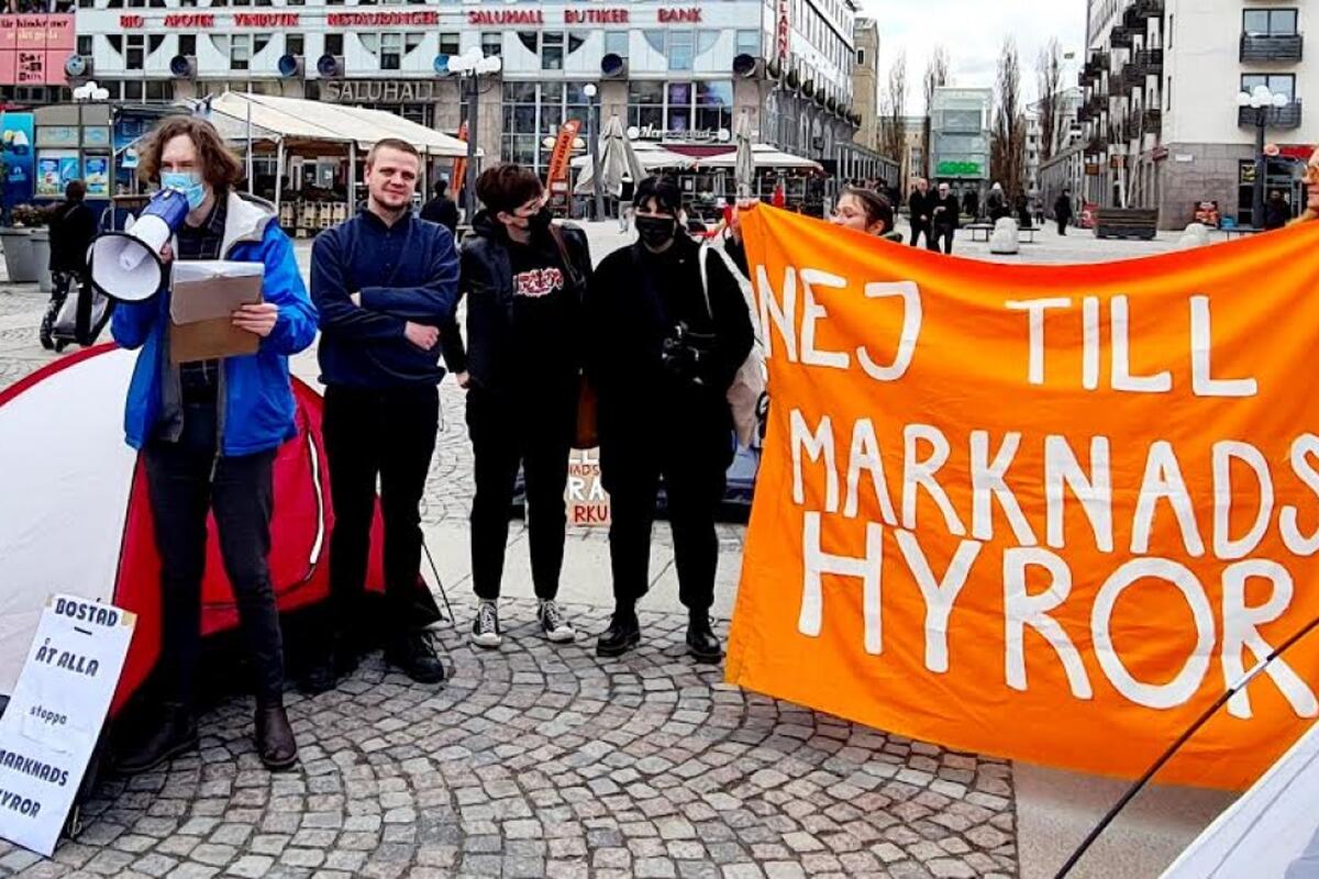 Tältaktion mot marknadshyror