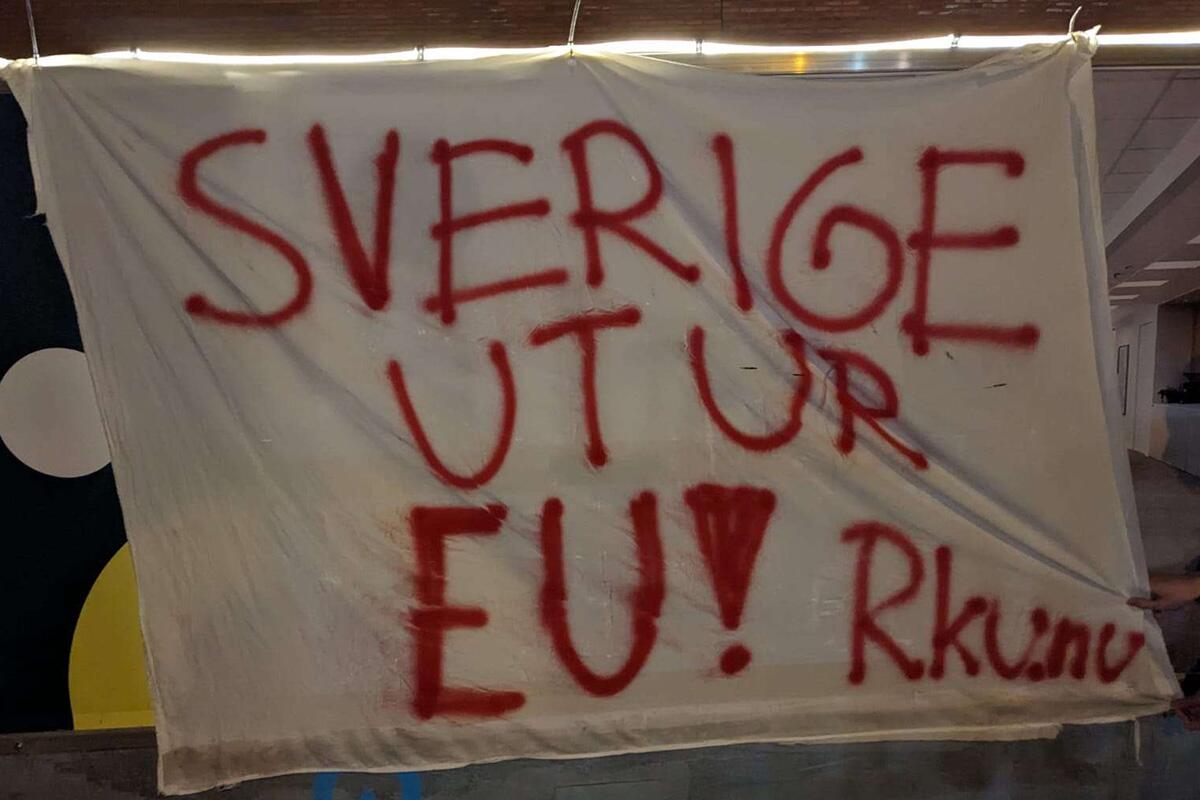 Anti-EU banderoll